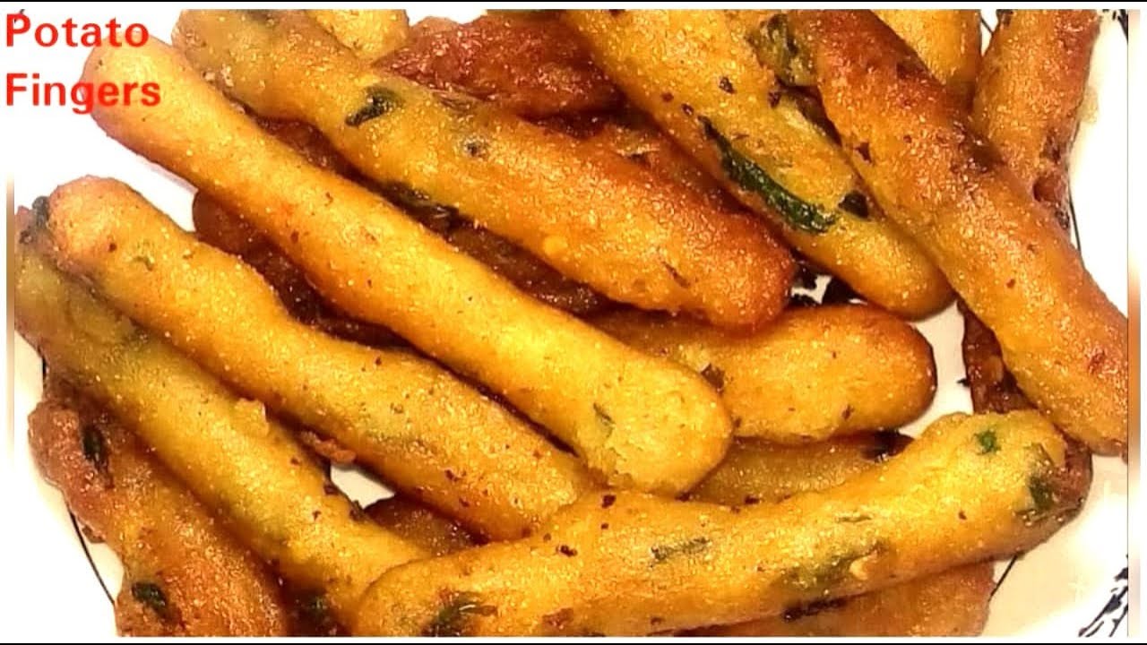 Crispy Potato Fingers Snack Recipe For Tea Time potato snacks