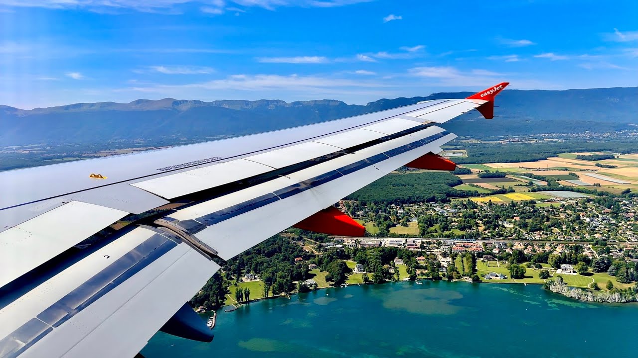 [4K] Mont Blanc Views & Geneva Landing | EasyJet | Airbus A320-214 | GVA | U21328 | HB-JYA