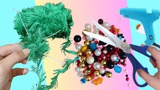 Christmas Tree Making Idea with Yarn/Christmas craft with recycled materials at home/Diy recycling