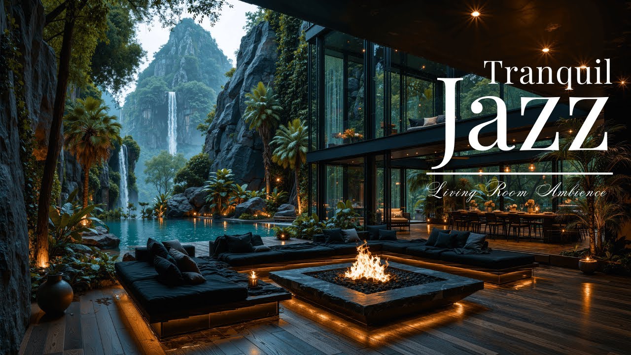 Спокойная Джазовая Фоновая Музыка В Роскошной Гостиной | Теплый Свет Камина И Расслабляющий Джаз ...