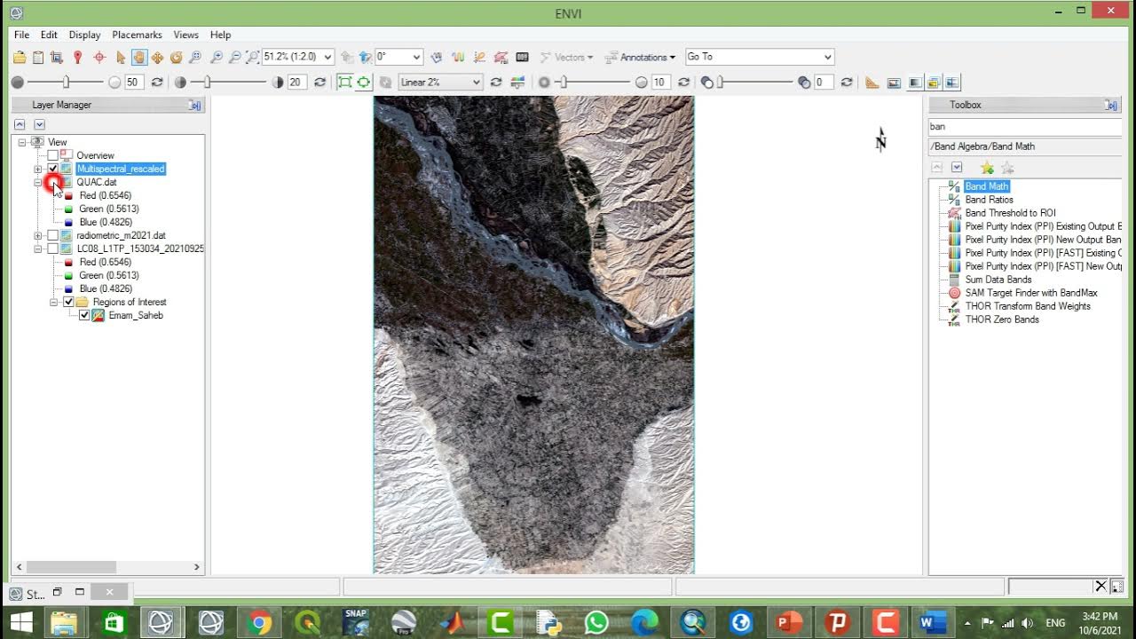 Band math and spectral indices in ENVI YouTube
