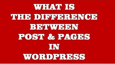 difference between post and pages in wordpress ( wordpress tutorial-7)