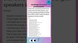 challenge of correctly pronunciation | become native speaker?#foryou