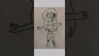 Zombie girl adoot speed paint