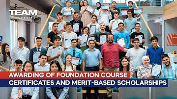 Awarding ceremony for TEAM Foundation Course graduates and Merit-Based Scholarship Winners!