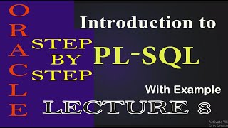 PL/SQL Learning step by step in Urdu/Hindi with easy Example Lecture 8