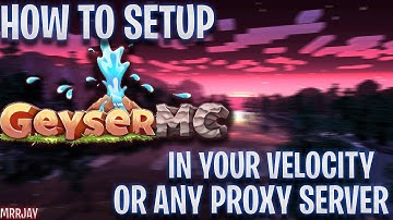 How To Setup GyserMC in your Velocity Or Any Proxy server
