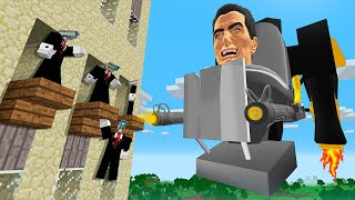 HOW to ESCAPE G-MAN SKIBIDI TOILET in Minecraft -  Realistic WAR Gameplay - Animation