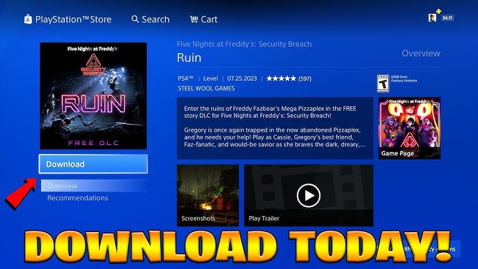 Hey Guys need help, can't download ruin dlc : r/fivenightsatfreddys