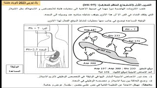 حل تمرين عن تاثير تغير ph الوسط على نشاط  الانزيم