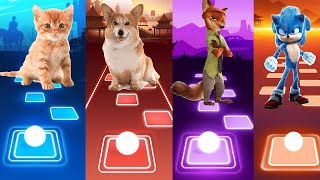 Cat - Dog - Fox - Sonic - Tiles Hop EDM Rush screenshot 1