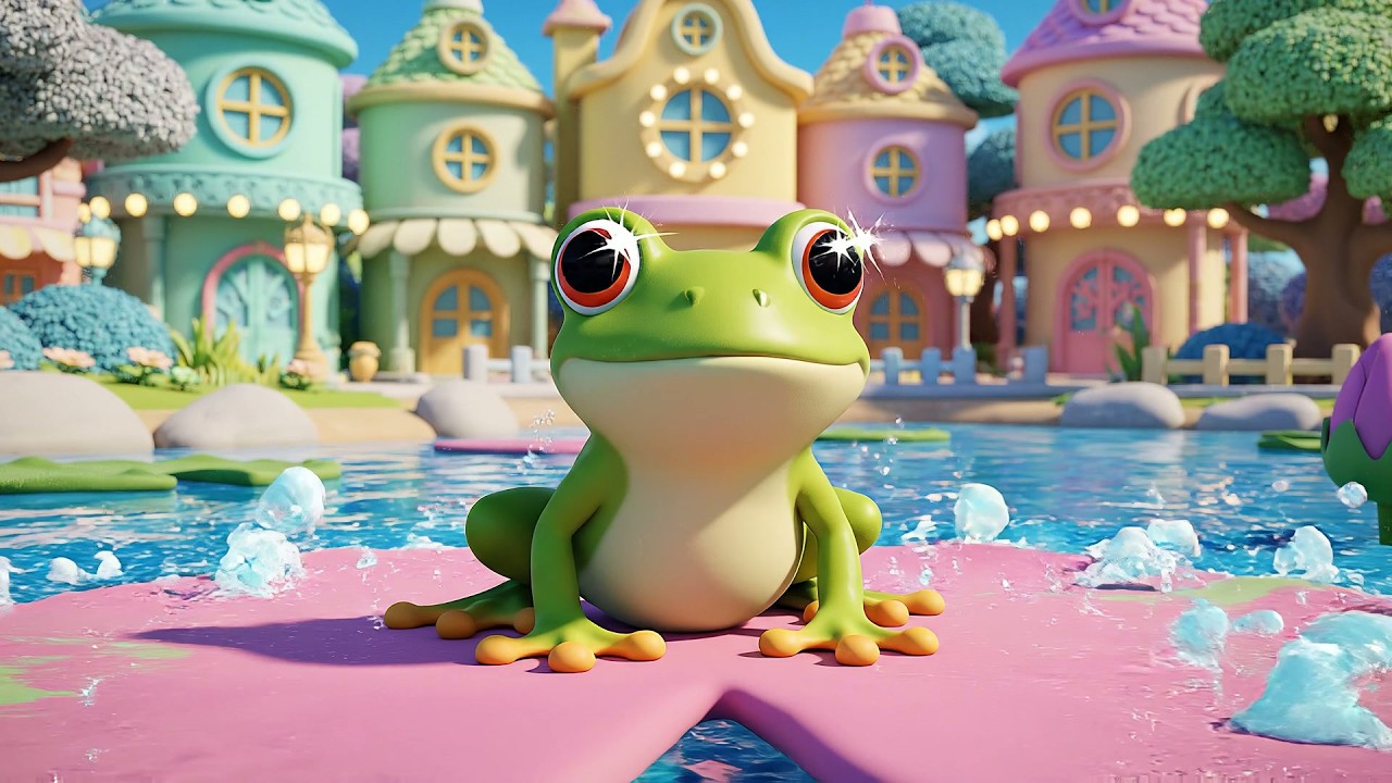 Забавная лягушка прыгает Бум-бум-бум! 🐸 | Весёлая разминка и песенка про прыжки