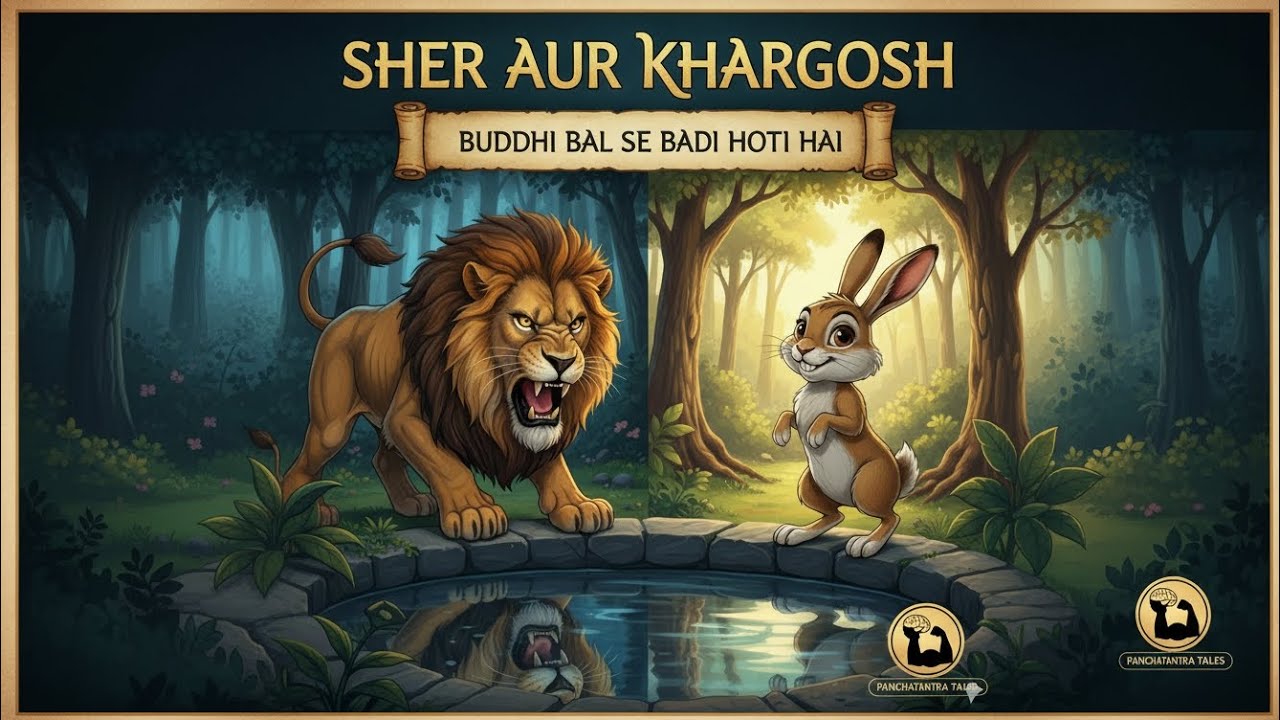 शेर और खरगोश | LION AND RABBIT | 🐰 Story | HINDI |