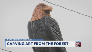 Carving Created From Damaged Tree At Wilson County Tn State Fair