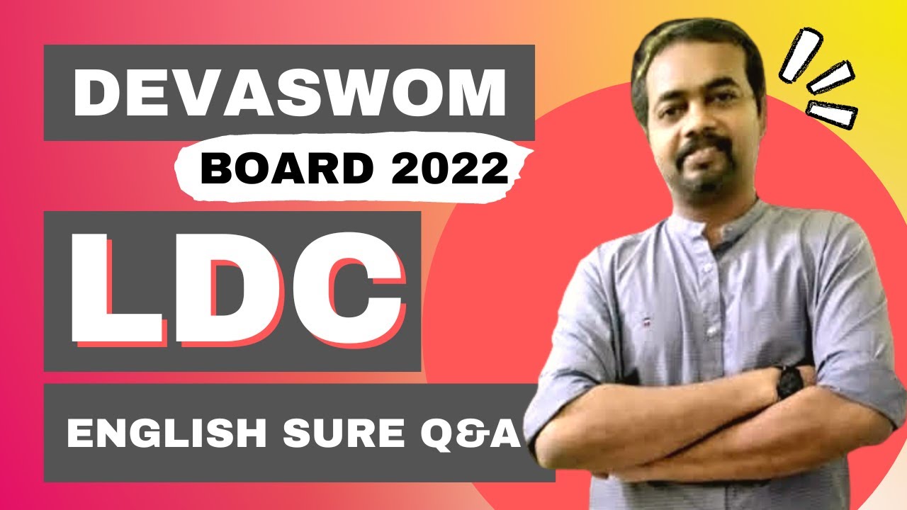 Devaswom Board LDC 2022 classes for English
