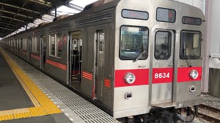 【赤帯】東急8500系8634f 越谷駅 発車