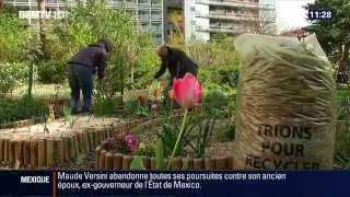 BFM TV jardin partagé aux petits oignons avril 2015