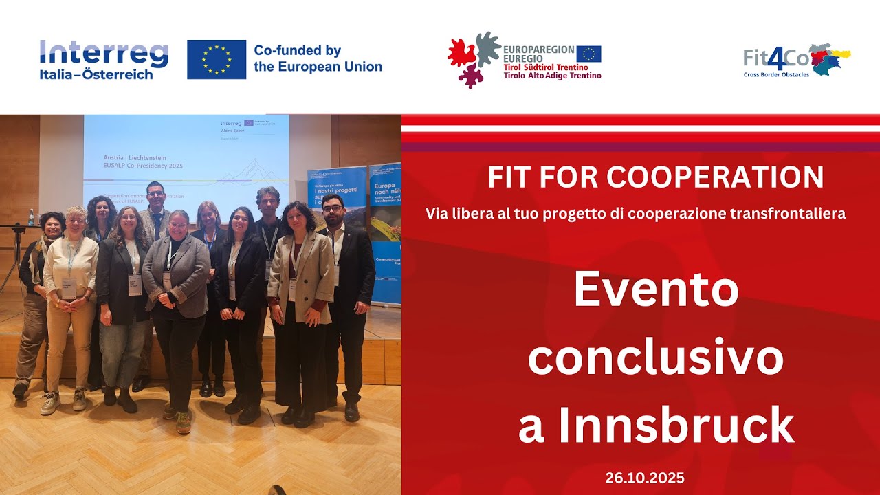 Euregio presenta i risultati di Fit4Co alla conferenza annuale EUSALP
