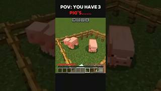 minecraft you have 3 pig's... #minecraft #shorts