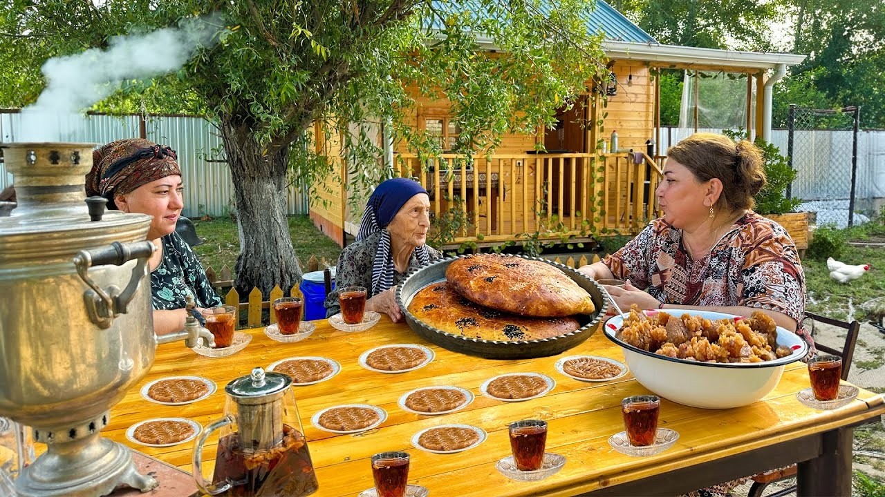 Традиционные сладости в деревне – халва и карабахский хлеб у бабушки!