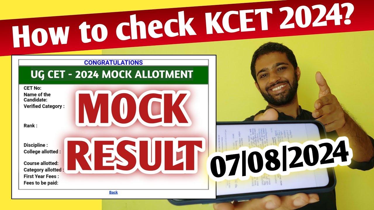How to check KCET mock allotment result 2024? | Details given in KCET ...