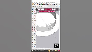 ✅Best way to create Curve wall door opening in sketchup #shorts #viralvideo #sketchup #design