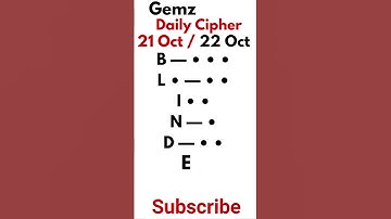 Gemz Daily Cipher Morse Code 21 Oct 22 October 2024 | Unlock Today’s Code & Rewards! #gemzdailycode