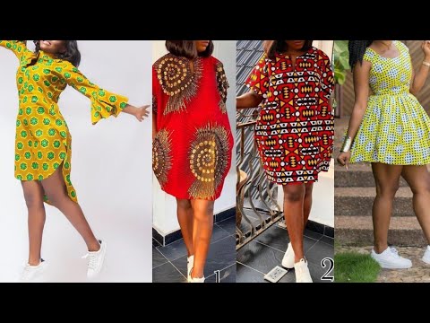 ankara short gown styles 2023 with sneakers｜TikTok Search