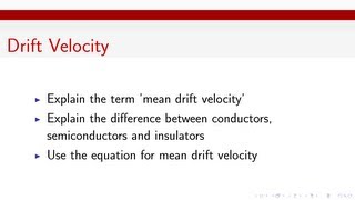 Drift Velocity @wjh31