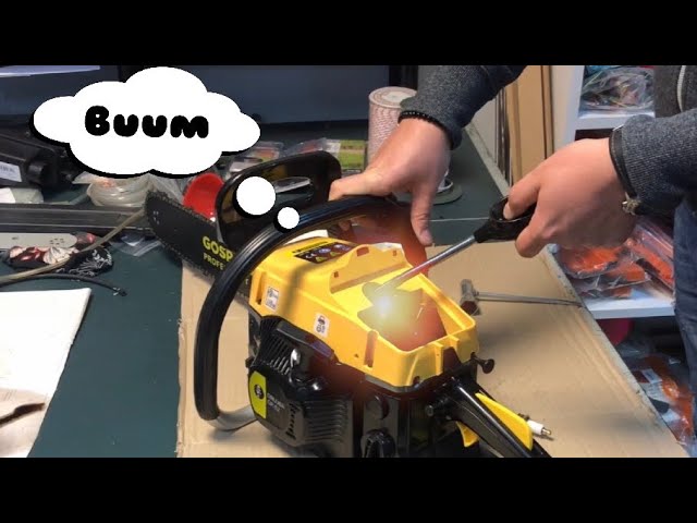 How do we start a flooded chainsaw. How to correctly start a chainsaw -  YouTube