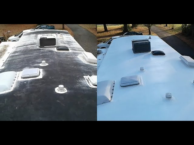 How to Repair and Seal a Rubber RV Roof - 1998 Bounder Motor Home 