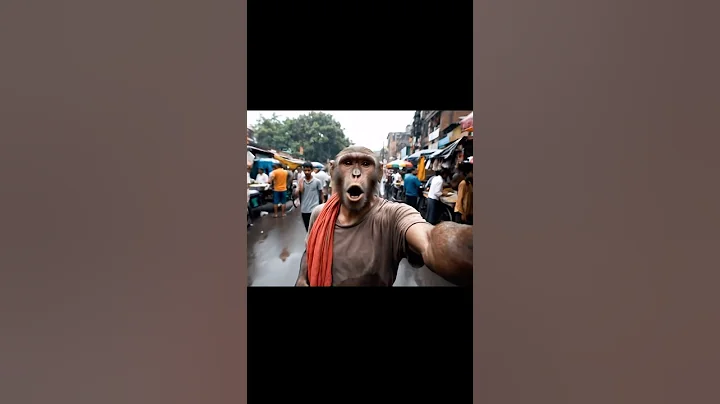 बंदर गया दिल्ली मार्केट 🤣 #ai #viral #viralshorts #shorts #trending #monkeyvideo #monkeyvlog