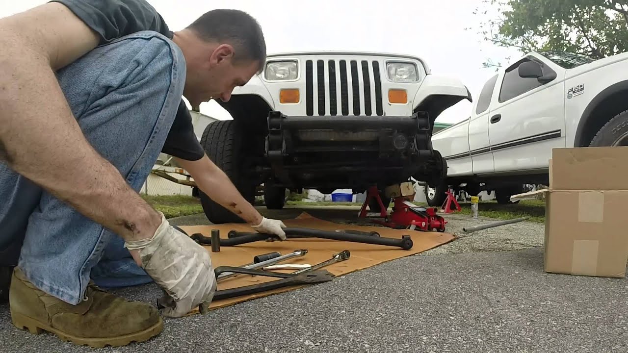 How To: YJ Track Bar Removal (process and explanation of removal - most of  it sped up) - YouTube