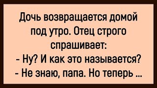 картинка: 🤡Как Дочь Вернулась Домой Под Утро! Сборник Смешных Анекдотов! Юмор! Позитив!