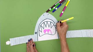Kids Shark Hat Craft by We Craft Box