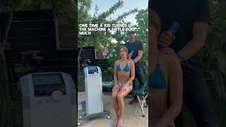 First-Time Shockwave Therapy for Marathon Recovery: Instant Relief! #shorts