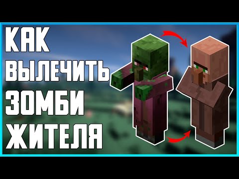 КАК ВЫЛЕЧИТЬ ЗОМБИ ЖИТЕЛЯ В MINECRAFT