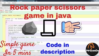 Simple game in java Bluej of Rock Paper Scissors || In 5 minutes explained || Code in pinned comment