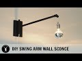 1 Light Swing Arm Wall Lamp With Led Reading Lamp