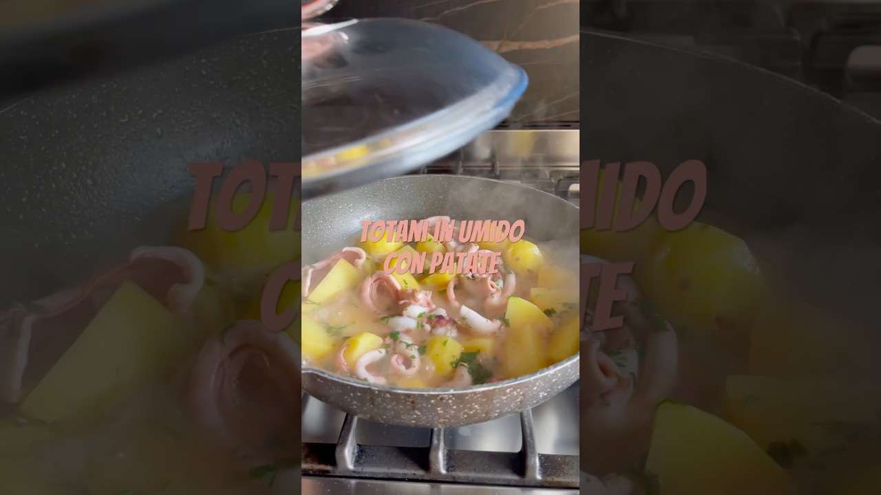 Totani in umido con patate alla siciliana - Stewed squid with potatoes  