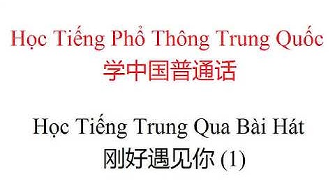Học Tiếng Trung Qua Bài Hát - Gặp em đúng lúc - 《刚好遇见你》1