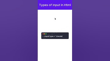 HTML Input Types #css #inputs #learnhtml5andcss3 #webdesign #webdevelopment #shorts #viral #coding