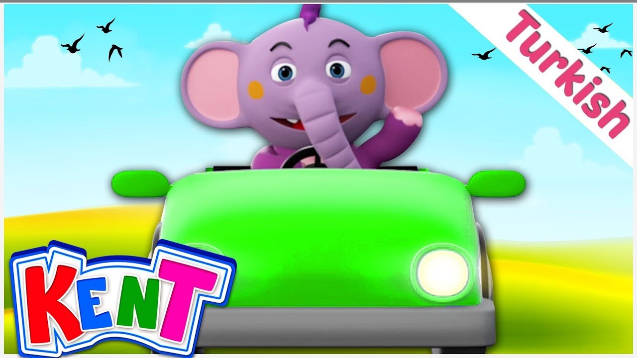 Kent The Elephant | Renkli Oyuncak Arabalar | Çocuklar Videoları Öğreniyor | Sevimli Fil Kent