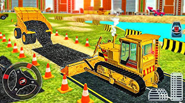 City Road Construction 3D - Railroad Bridge Building - Android GamePlay