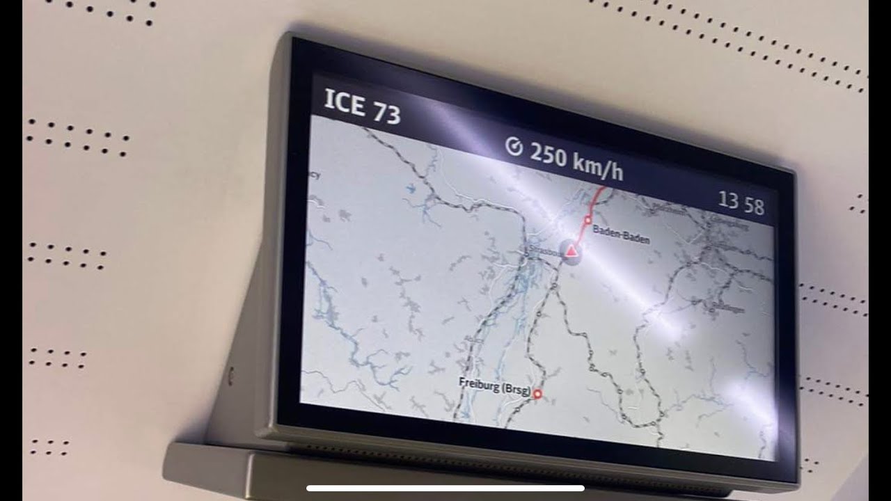 Mit der ICE 🚅 250 Km/h ‼️von Baden Baden nach Freiburg❤️