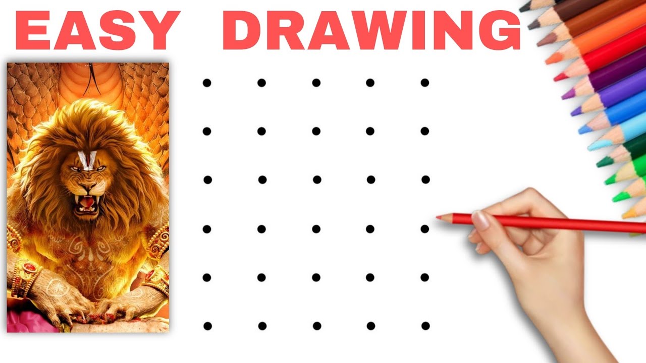 Dots turns into Mahavatar Narsimha drawing | Mahavatar Narsimha movie Drawing