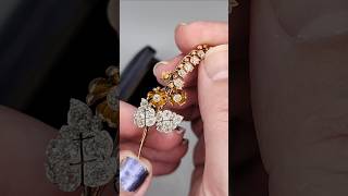 I SAW THE SIGN! 1910 MAGNIFICENT DIAMOND FLORAL PIN #antique #gold #silver #diamond #brooch #pin
