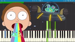 Video thumbnail of "Goodbye Moonmen - Rick And Morty Remix - The Living Tombstone - Piano Cover / Tutorial"