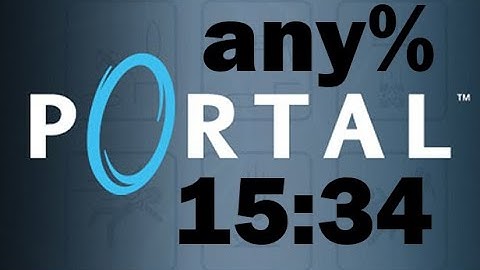 Portal speedrun any% out of bounds 15:34
