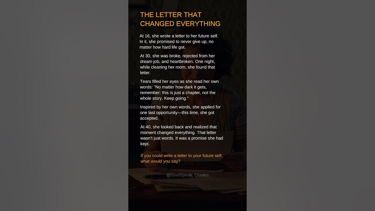 The Letter That Changed Everything YouTube